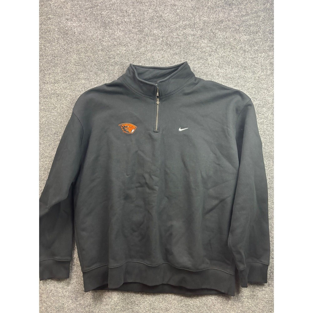 Nike Quarter Zip Pullover Mens XXL Black Oregon State Beavers Pac-12 Fleece